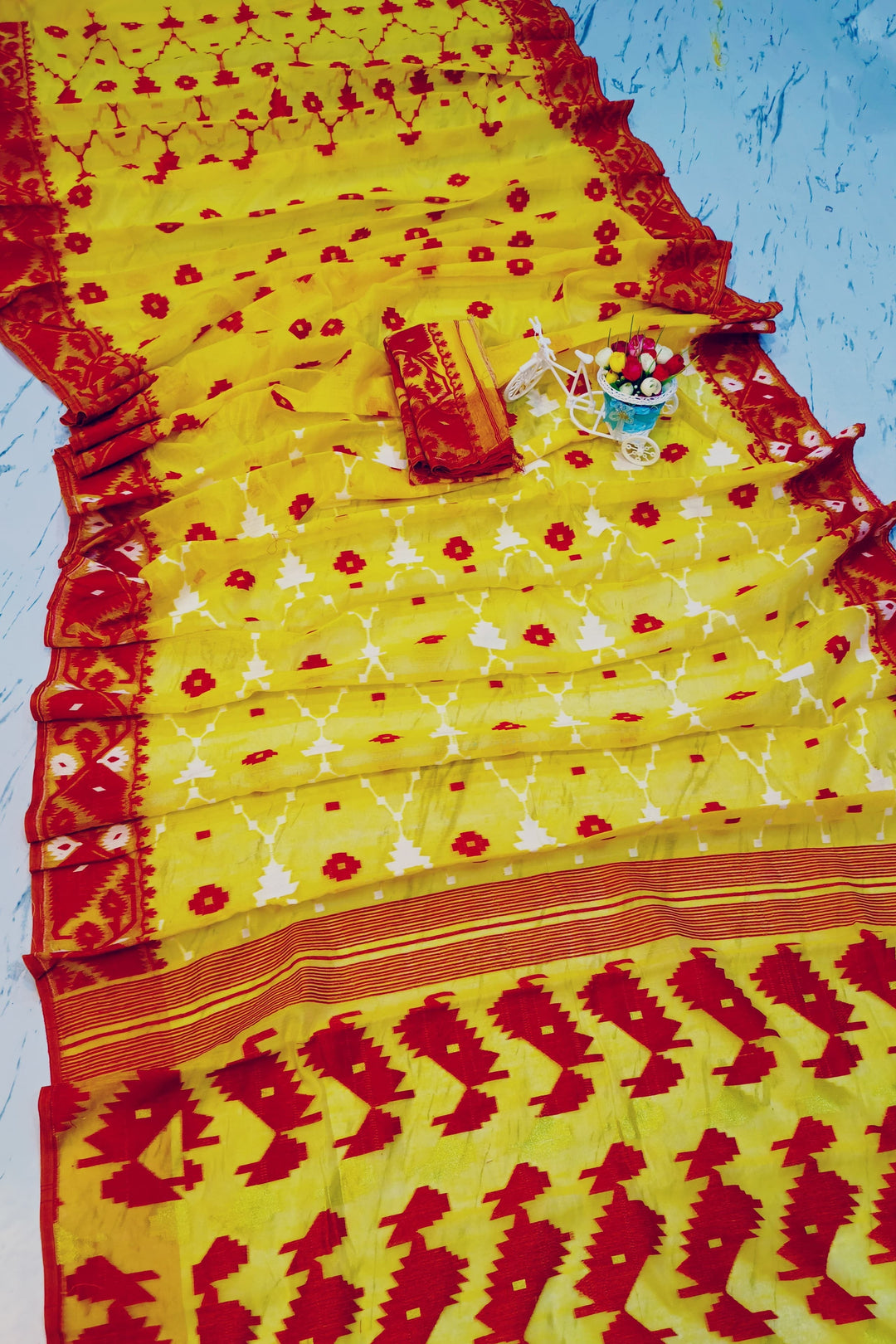 Sindoor Khela Dhakai Jamdani Saree