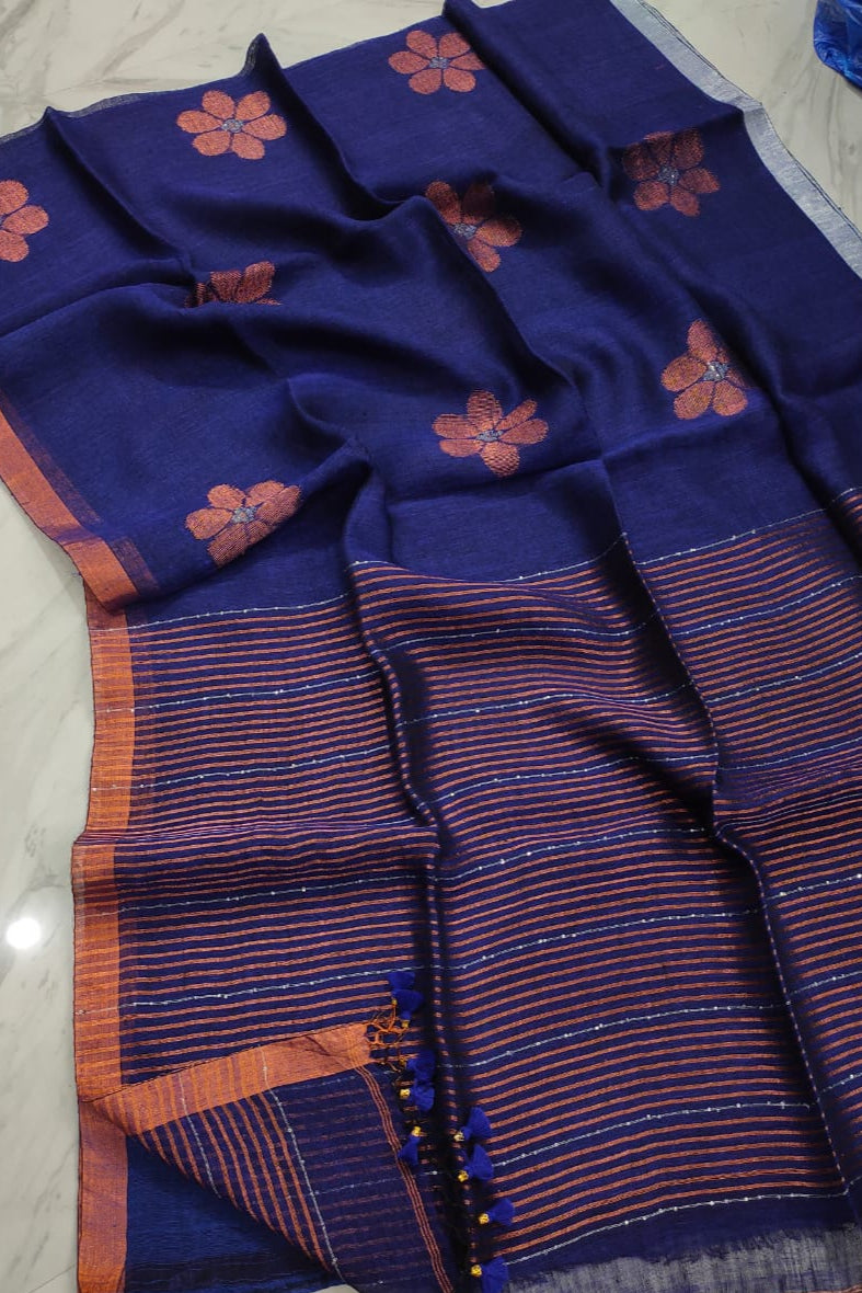 Oli Linen Jamdani Saree
