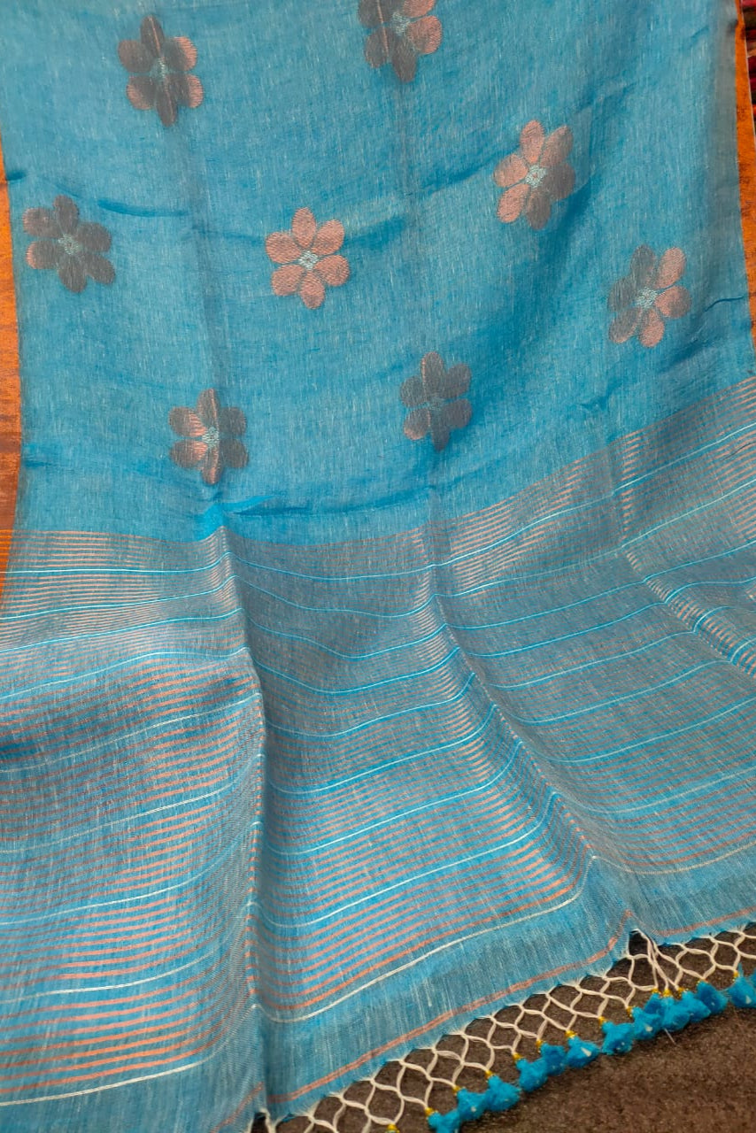 Oli Linen Jamdani Saree