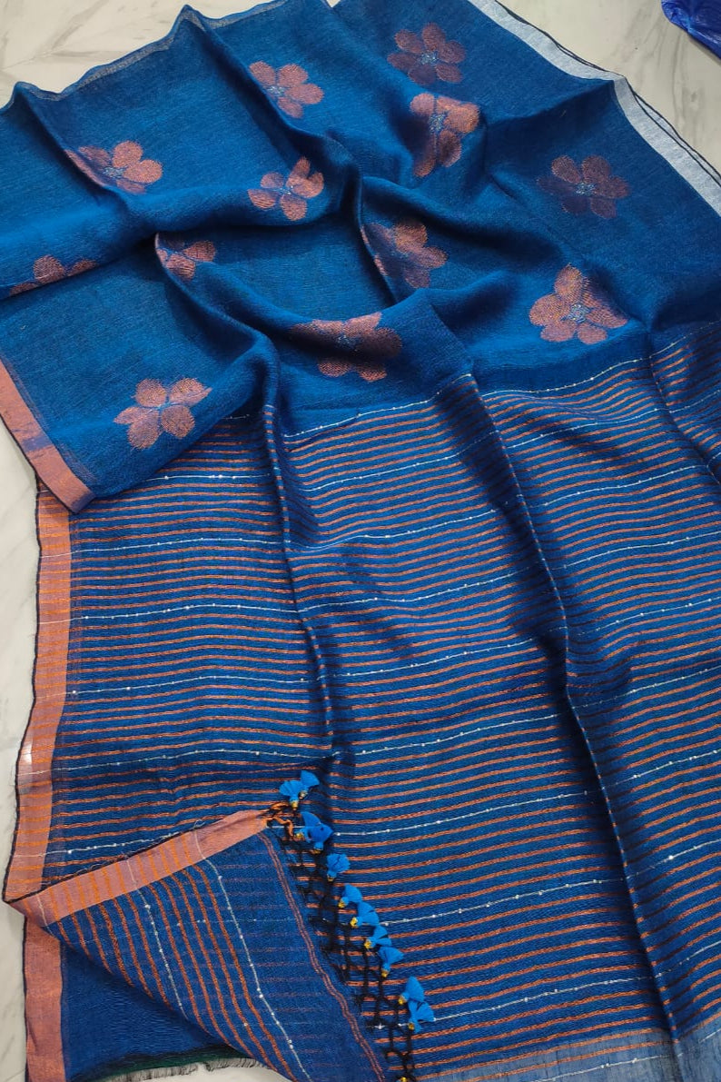 Oli Linen Jamdani Saree