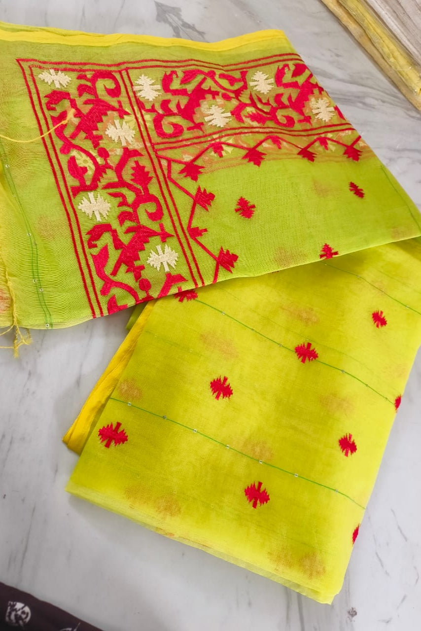 Kadambari Muslin Resham Saree