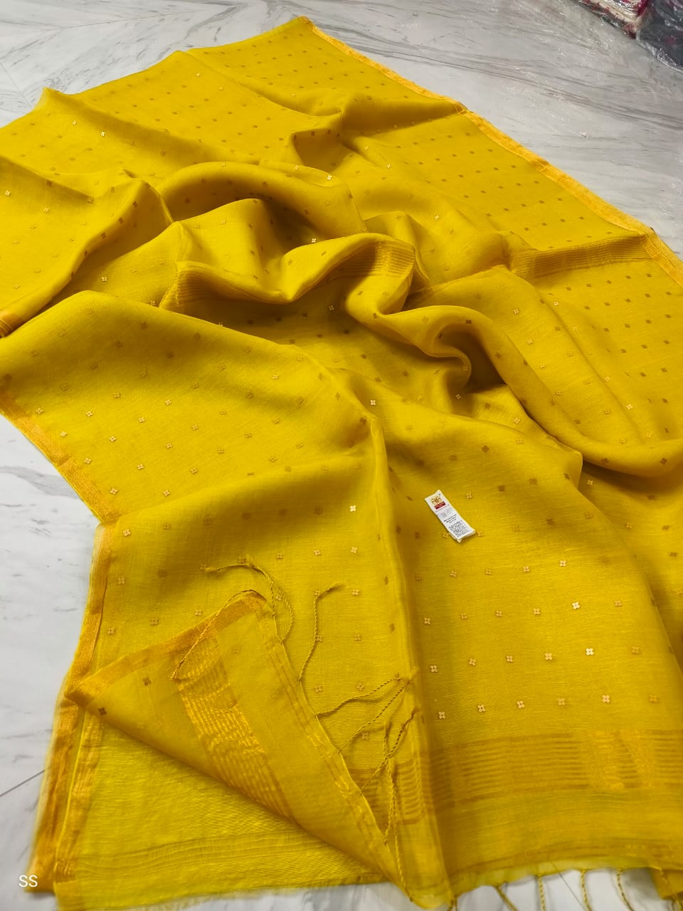 AkashGanga Muslin Resham Saree