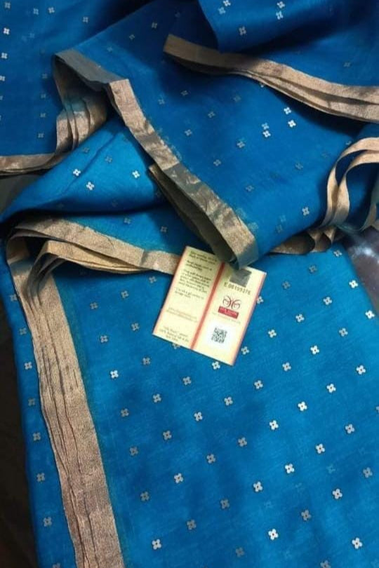 AkashGanga Muslin Resham Saree