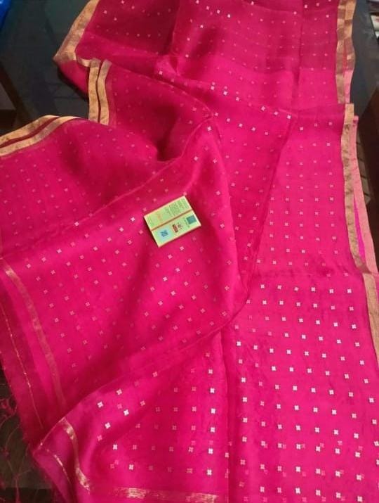 AkashGanga Muslin Resham Saree