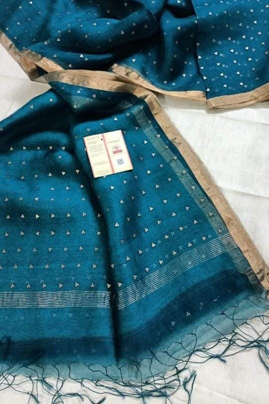 AkashGanga Muslin Resham Saree