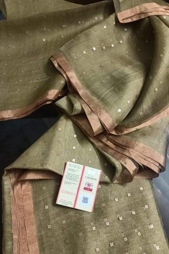 AkashGanga Muslin Resham Saree