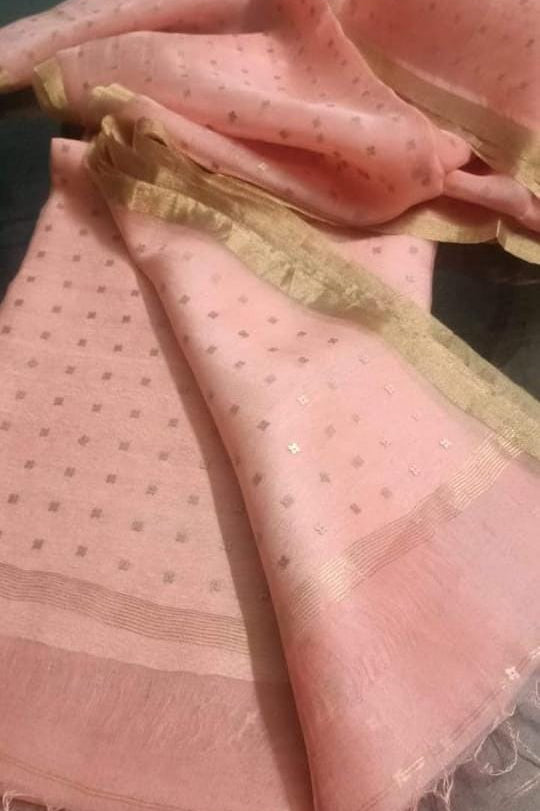 AkashGanga Muslin Resham Saree