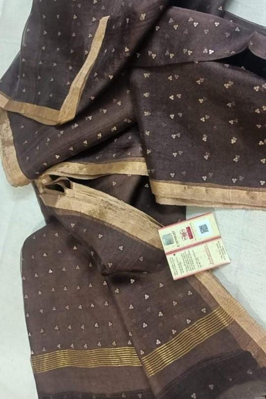 AkashGanga Muslin Resham Saree