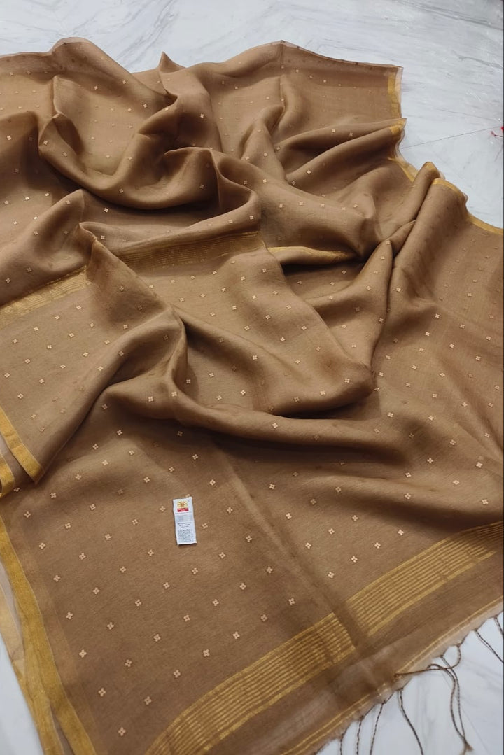 AkashGanga Muslin Resham Saree