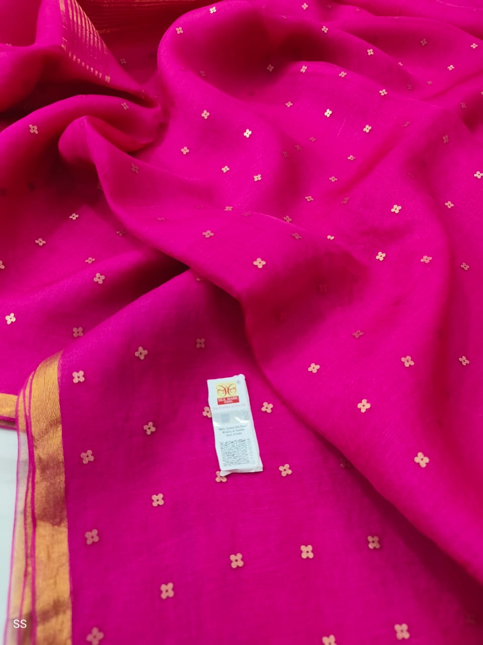 AkashGanga Muslin Resham Saree