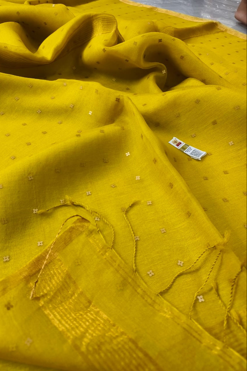 AkashGanga Muslin Resham Saree