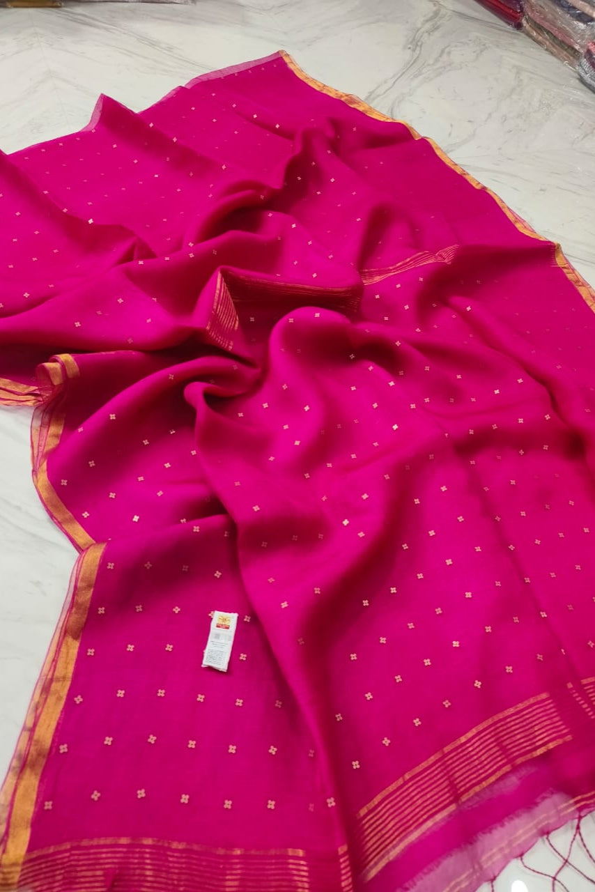 AkashGanga Muslin Resham Saree