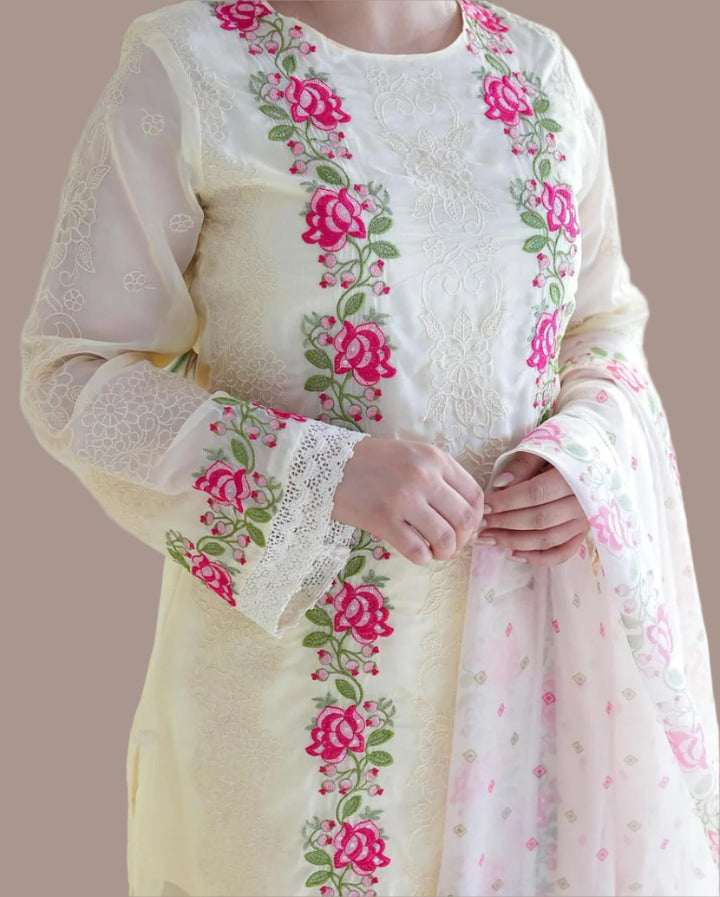 Wild Flowers Cotton Kurti Set