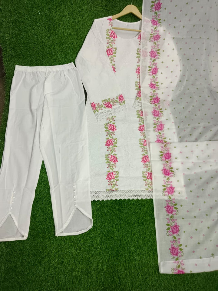 Wild Flowers Cotton Kurti Set