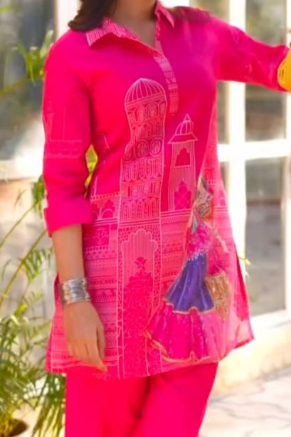 Warm Heart Muslin Coord Set