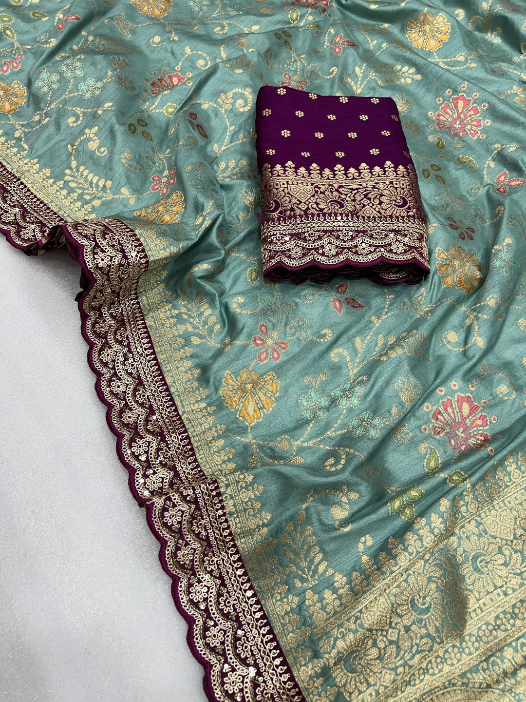 Little Miss Sunshine Banarasi Dola Silk Saree