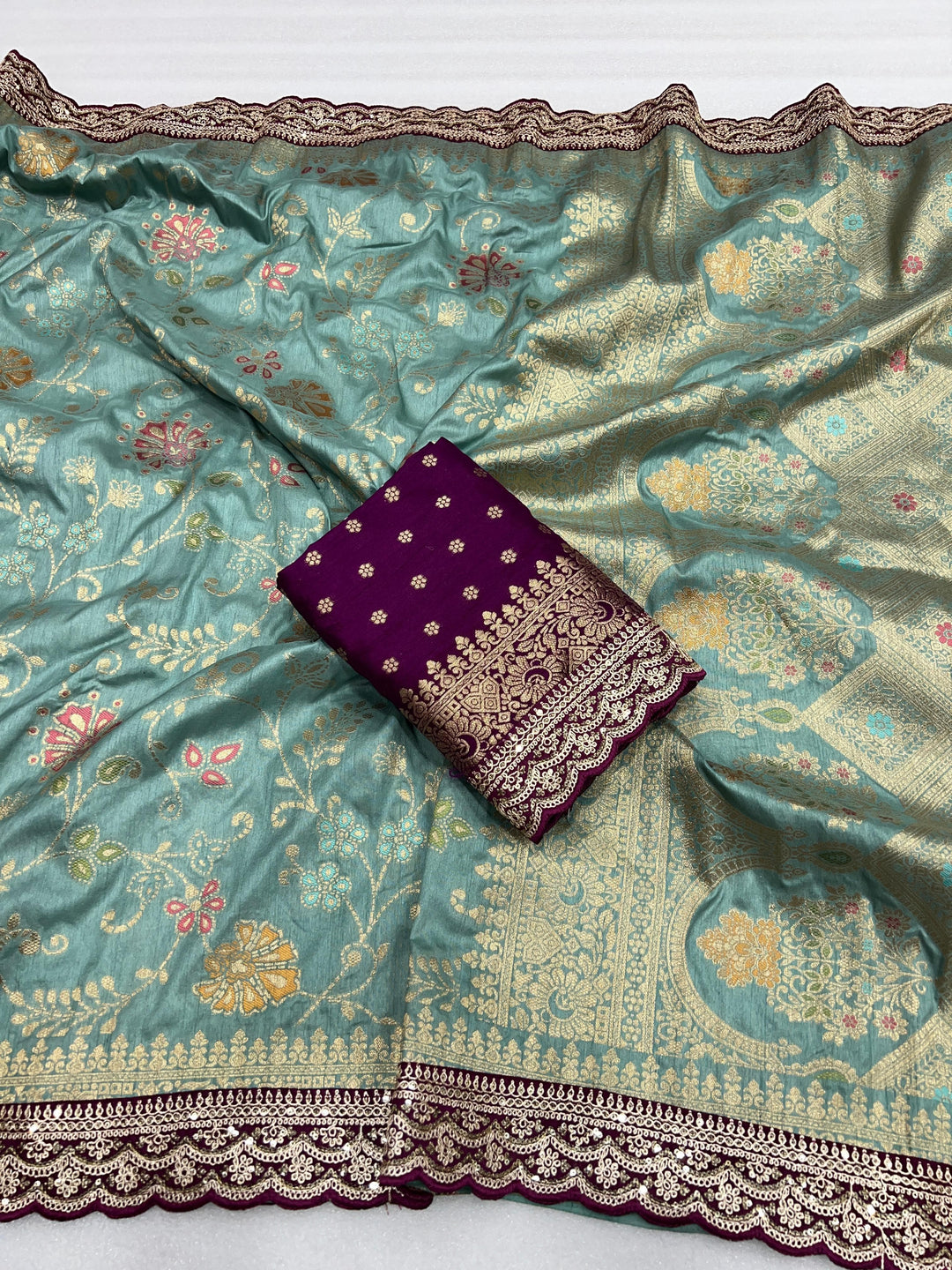 Little Miss Sunshine Banarasi Dola Silk Saree