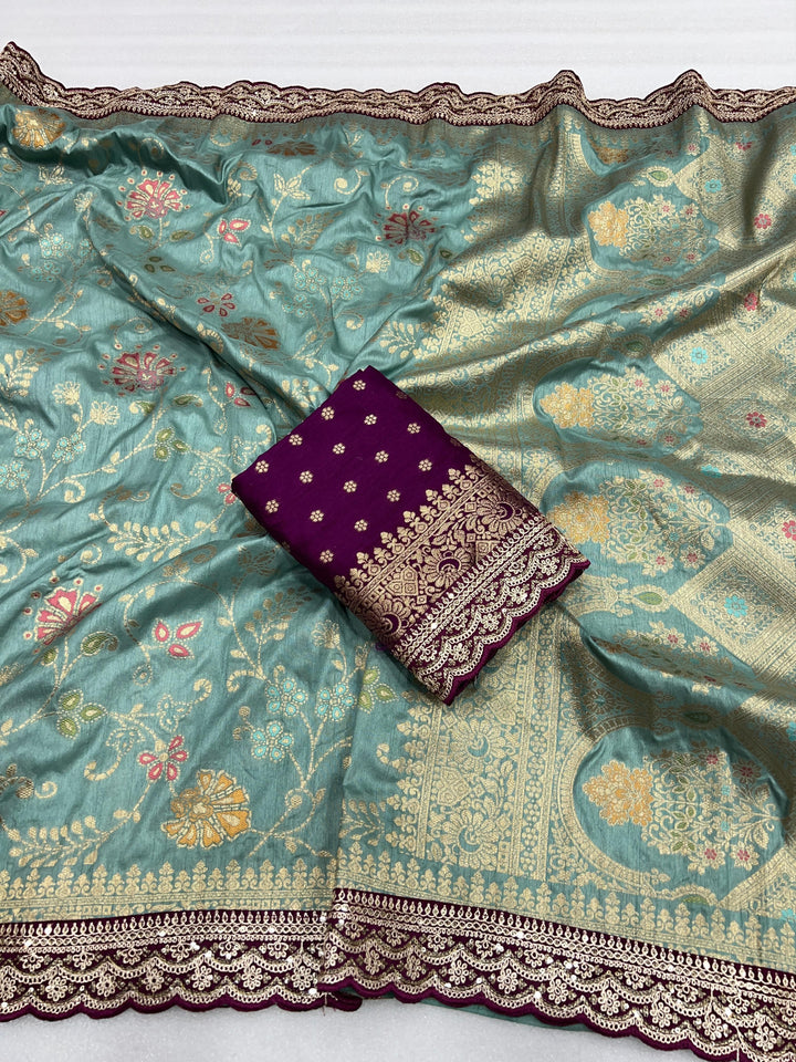 Little Miss Sunshine Banarasi Dola Silk Saree