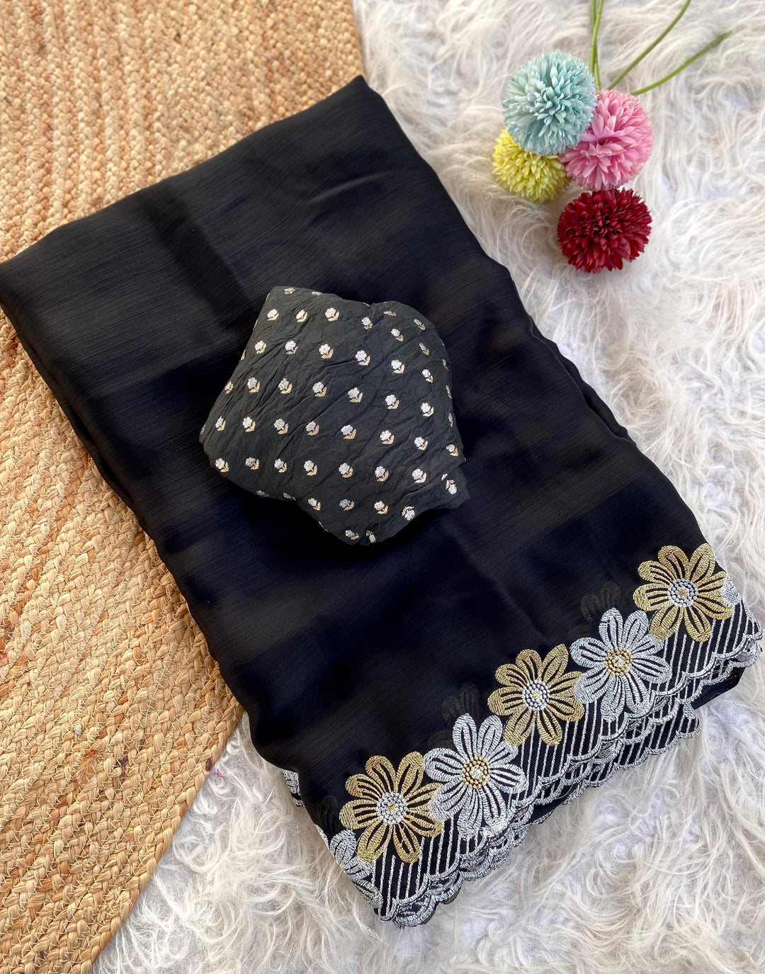 Catching Rays Chinnon Silk Saree
