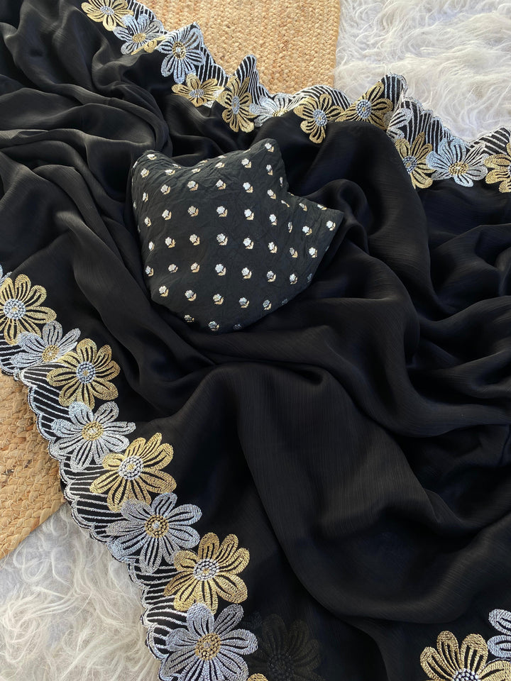 Catching Rays Chinnon Silk Saree