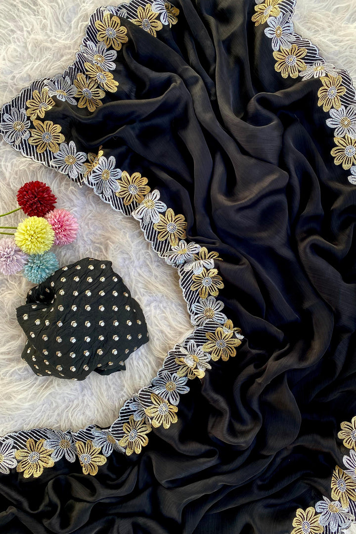 Catching Rays Chinnon Silk Saree