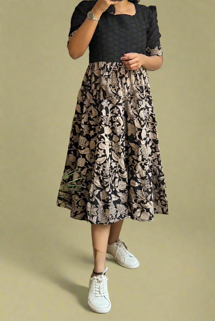 Fashion Wave Cotton Midi Dress