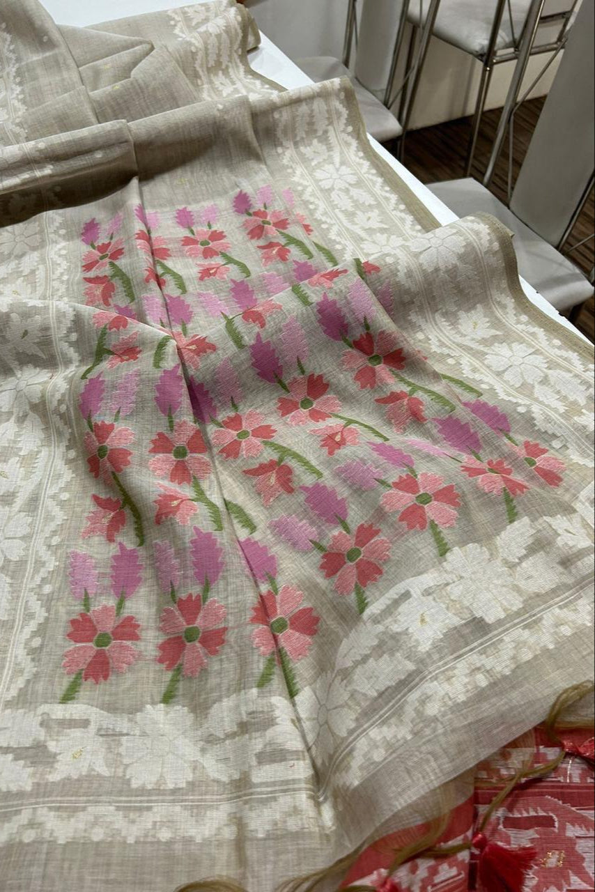 Golden Hour Glow Muga Cotton Saree