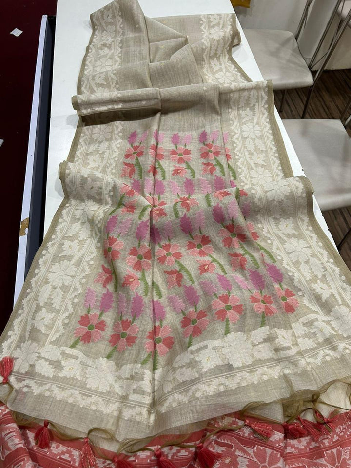 Golden Hour Glow Muga Cotton Saree