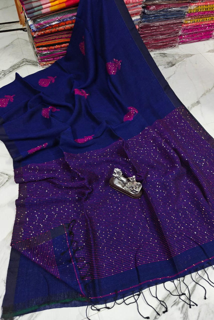 Living In Color Linen Saree