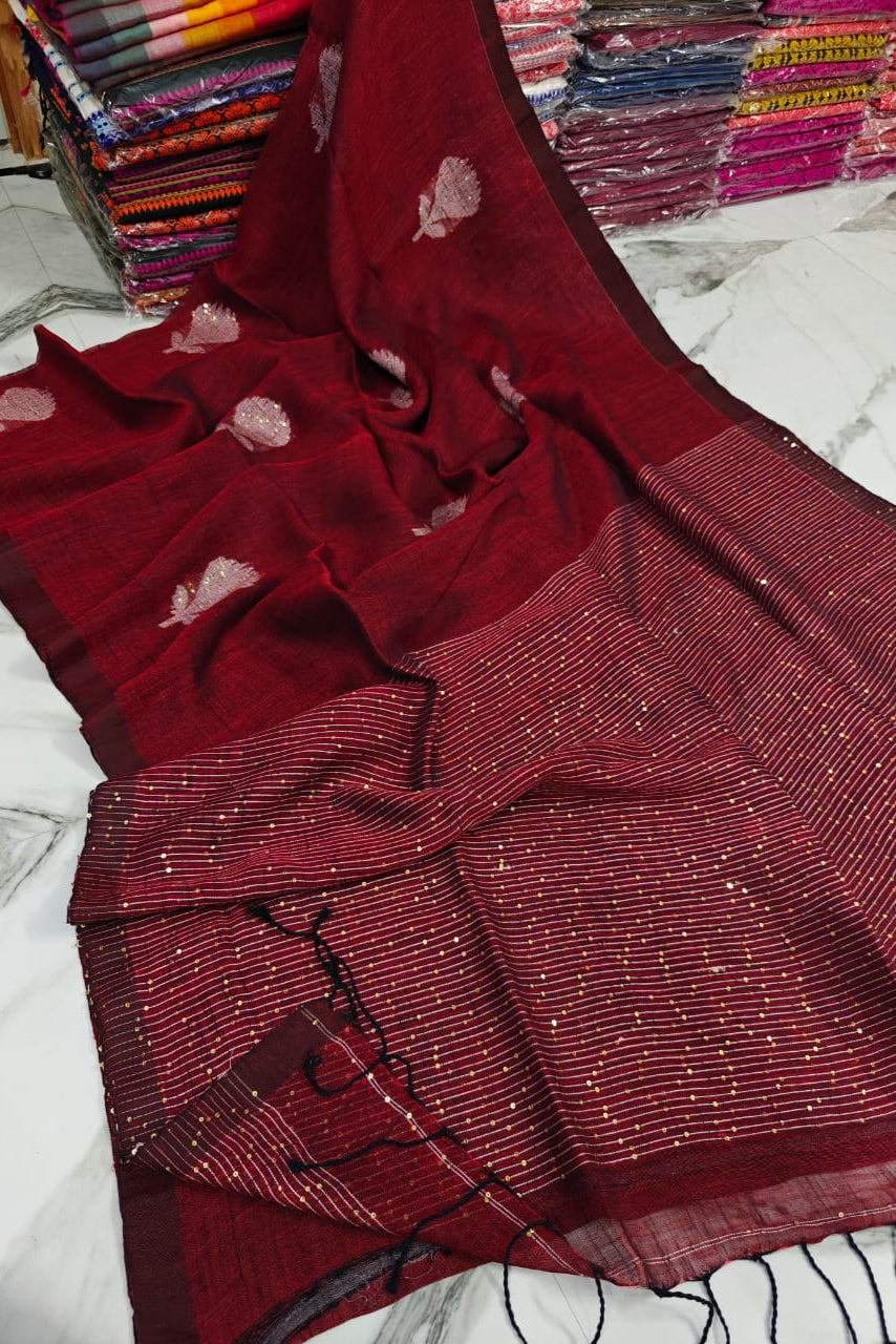 Living In Color Linen Saree