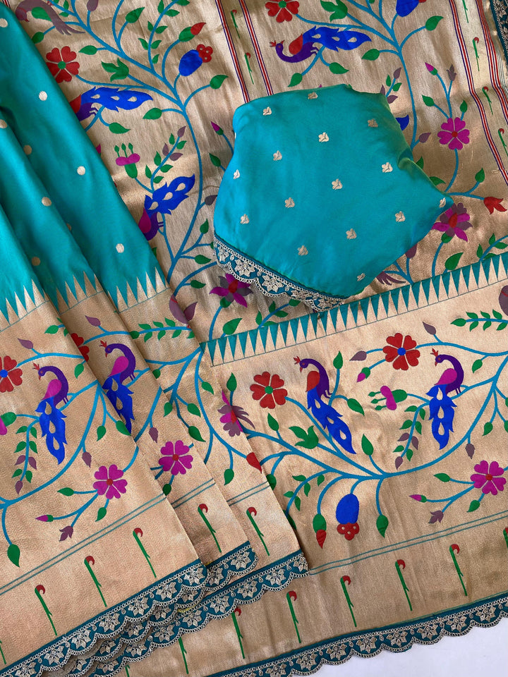 Peacock Paithani Silk Saree