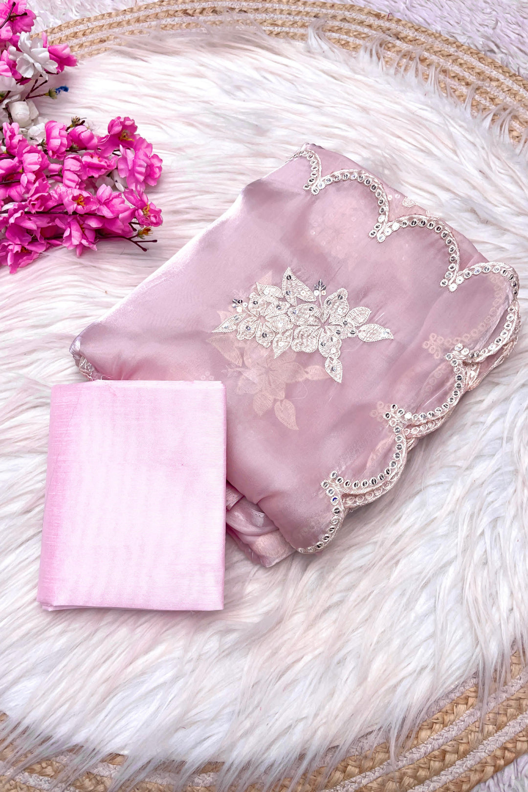 Rocks With Blue  fancy silk  Saree