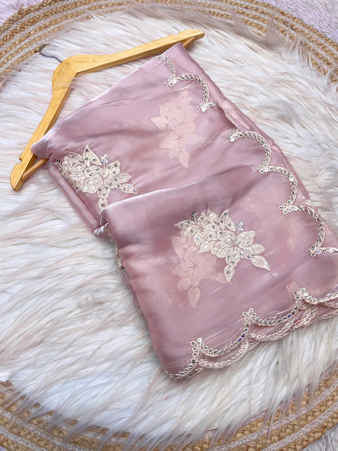 Rocks With Blue  fancy silk  Saree