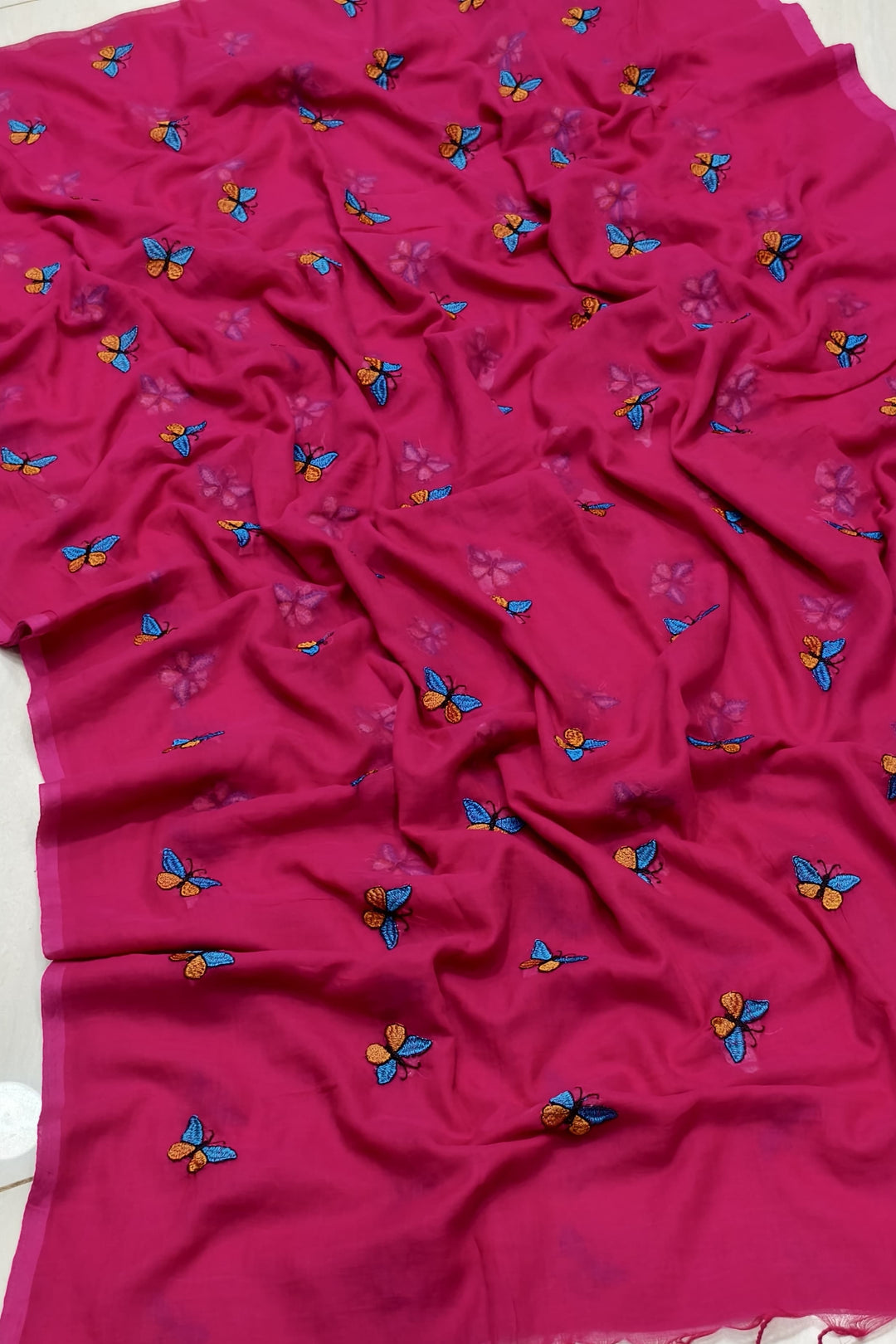 Ashni Mul Cotton Pink Saree
