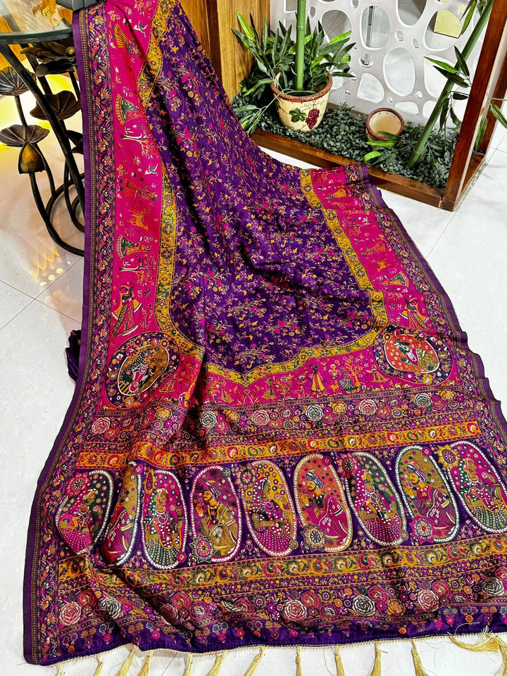 A Woman’s Courage Pashmina Silk Saree