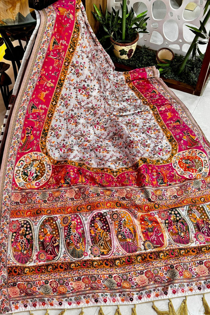 A Woman’s Courage Pashmina Silk Saree