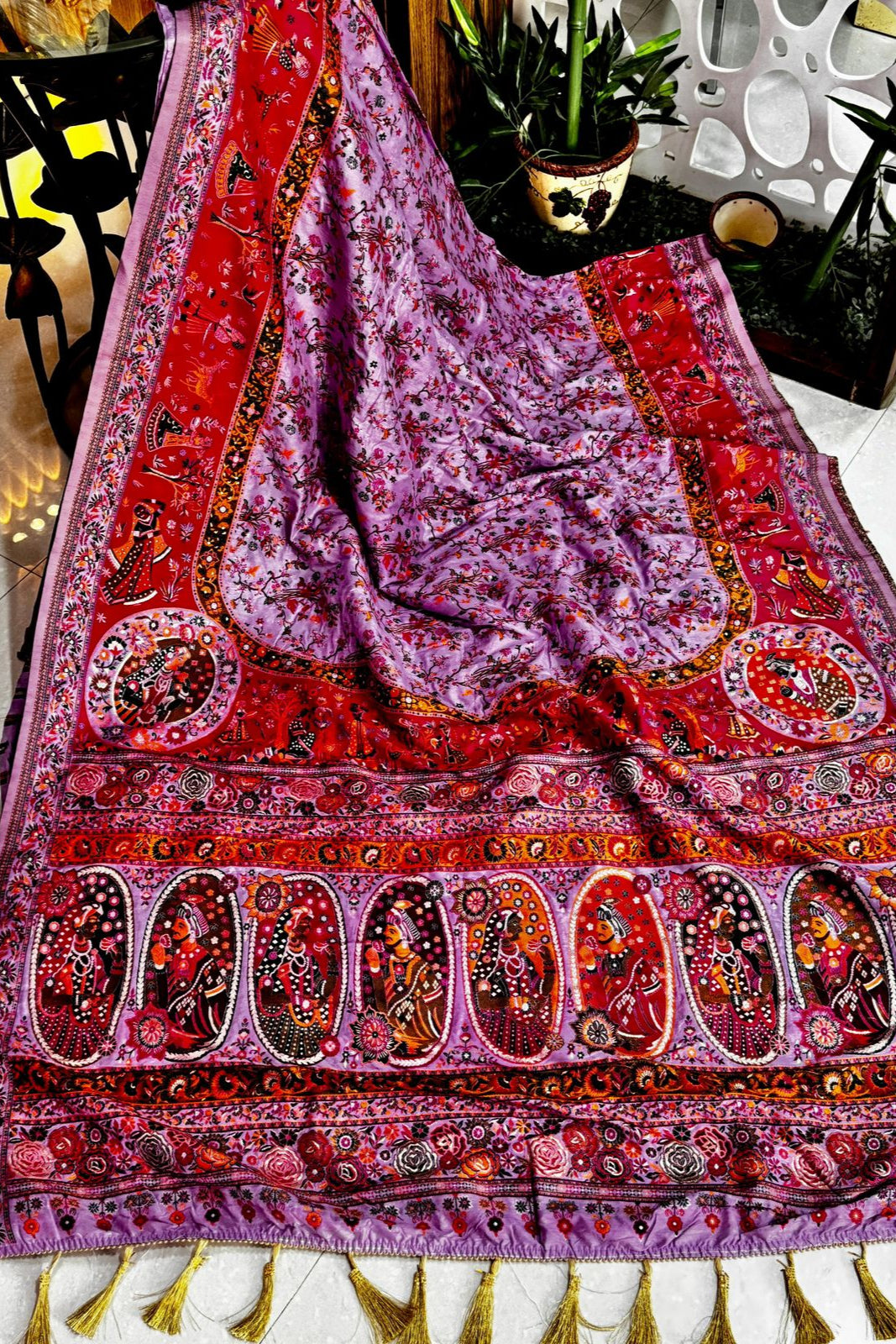 A Woman’s Courage Pashmina Silk Saree