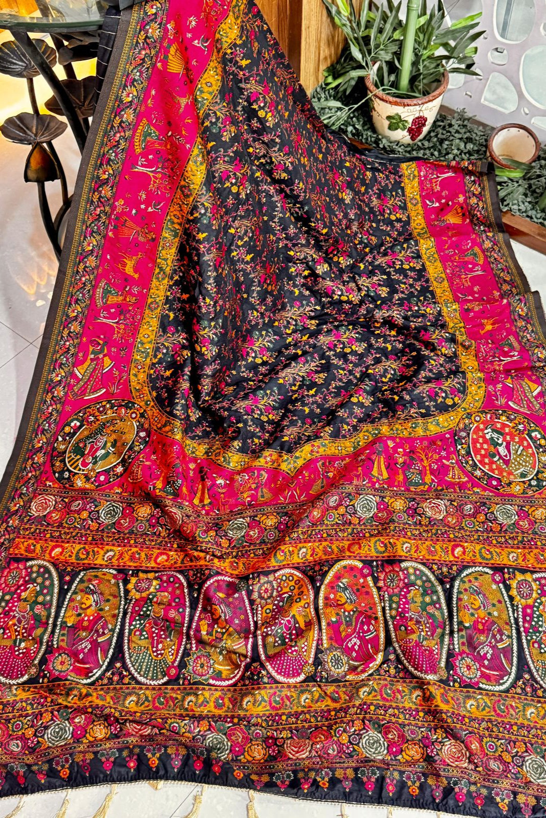 A Woman’s Courage Pashmina Silk Saree