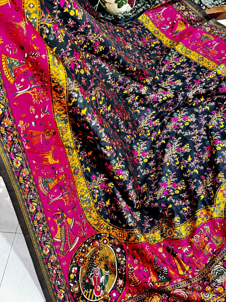 A Woman’s Courage Pashmina Silk Saree