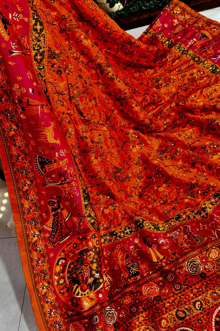 A Woman’s Courage Pashmina Silk Saree