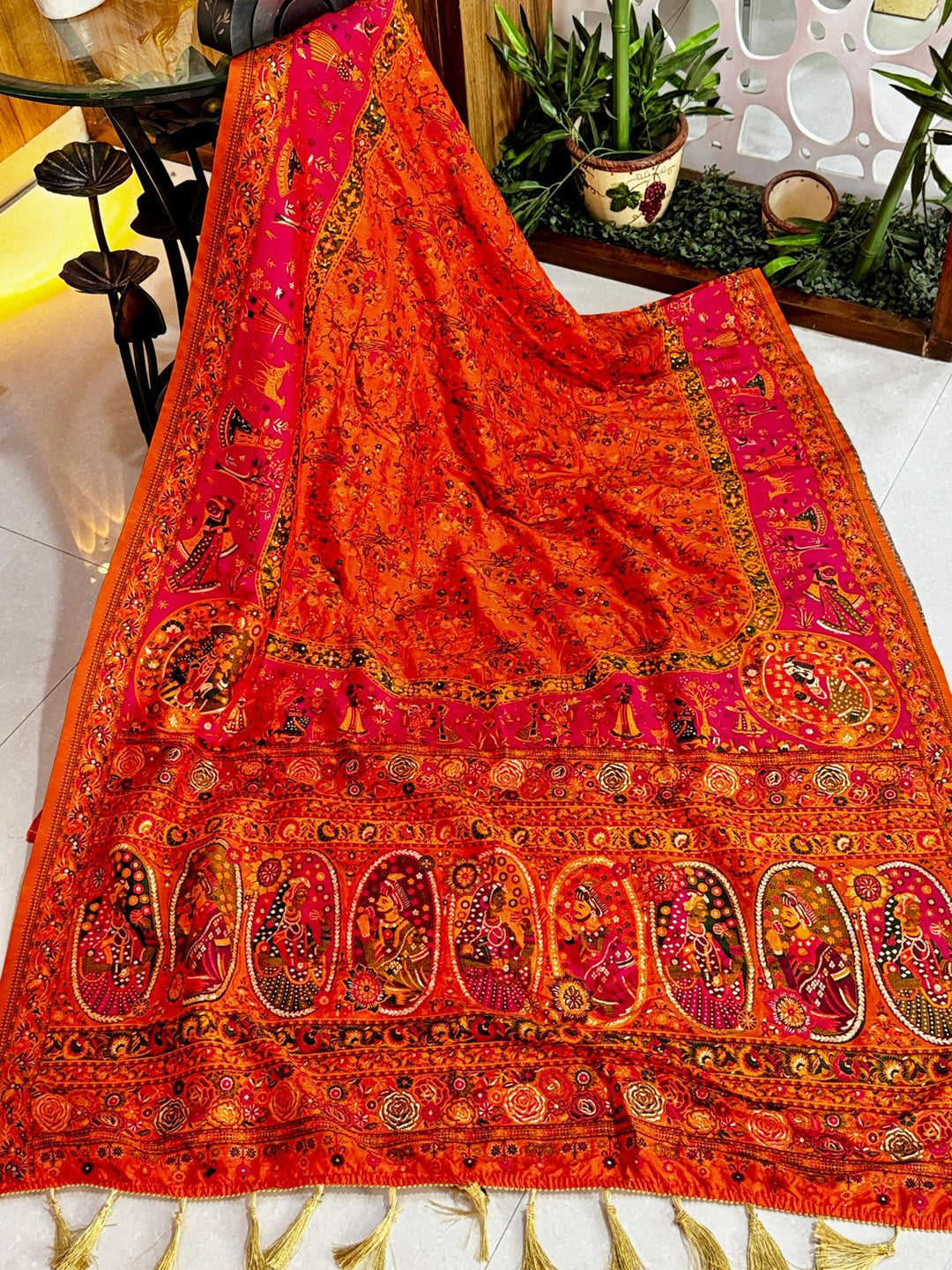 A Woman’s Courage Pashmina Silk Saree
