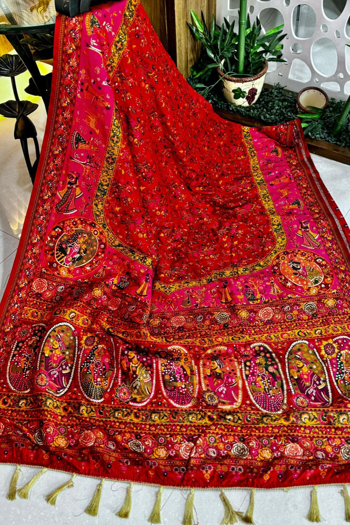 A Woman’s Courage Pashmina Silk Saree