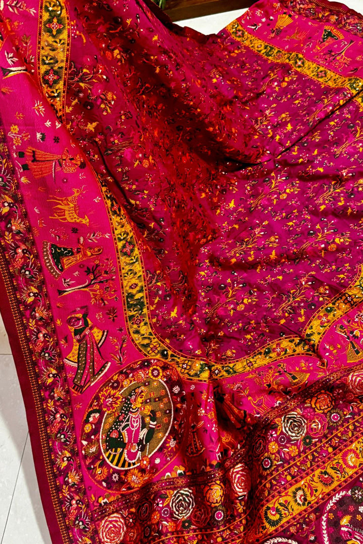 A Woman’s Courage Pashmina Silk Saree