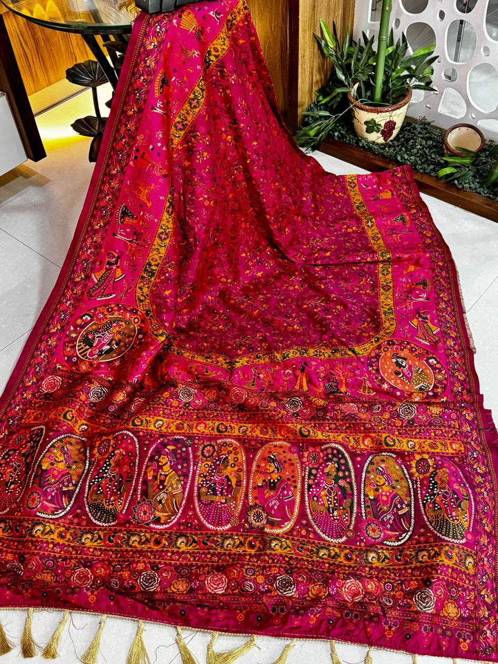 A Woman’s Courage Pashmina Silk Saree