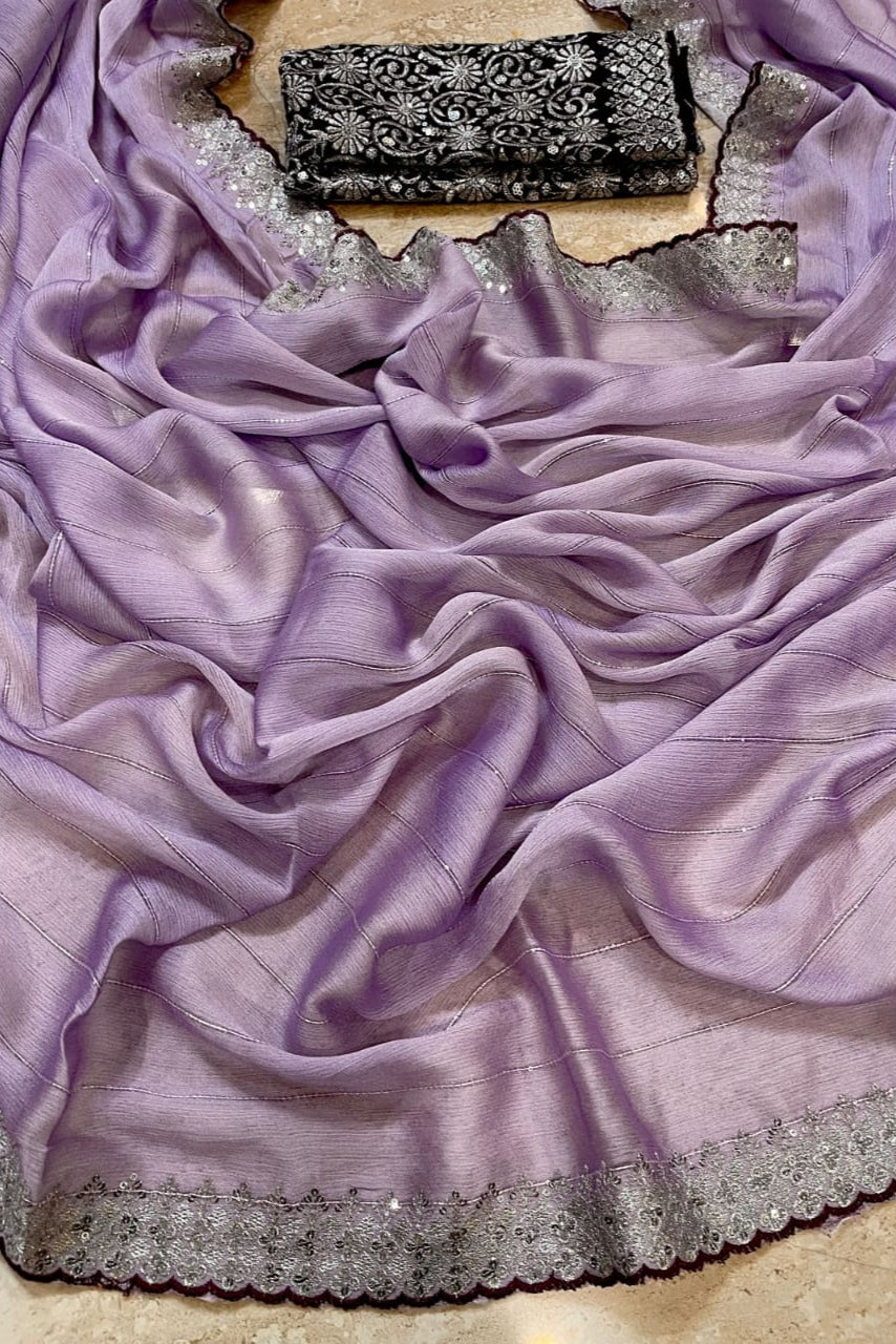 Nature Symphony Chiffon Saree