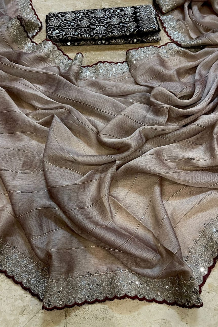 Nature Symphony Chiffon Saree