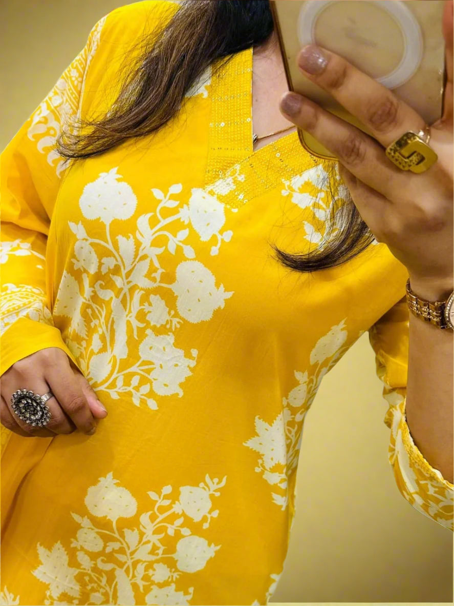 Forever Downstream Cotton Kurti Set