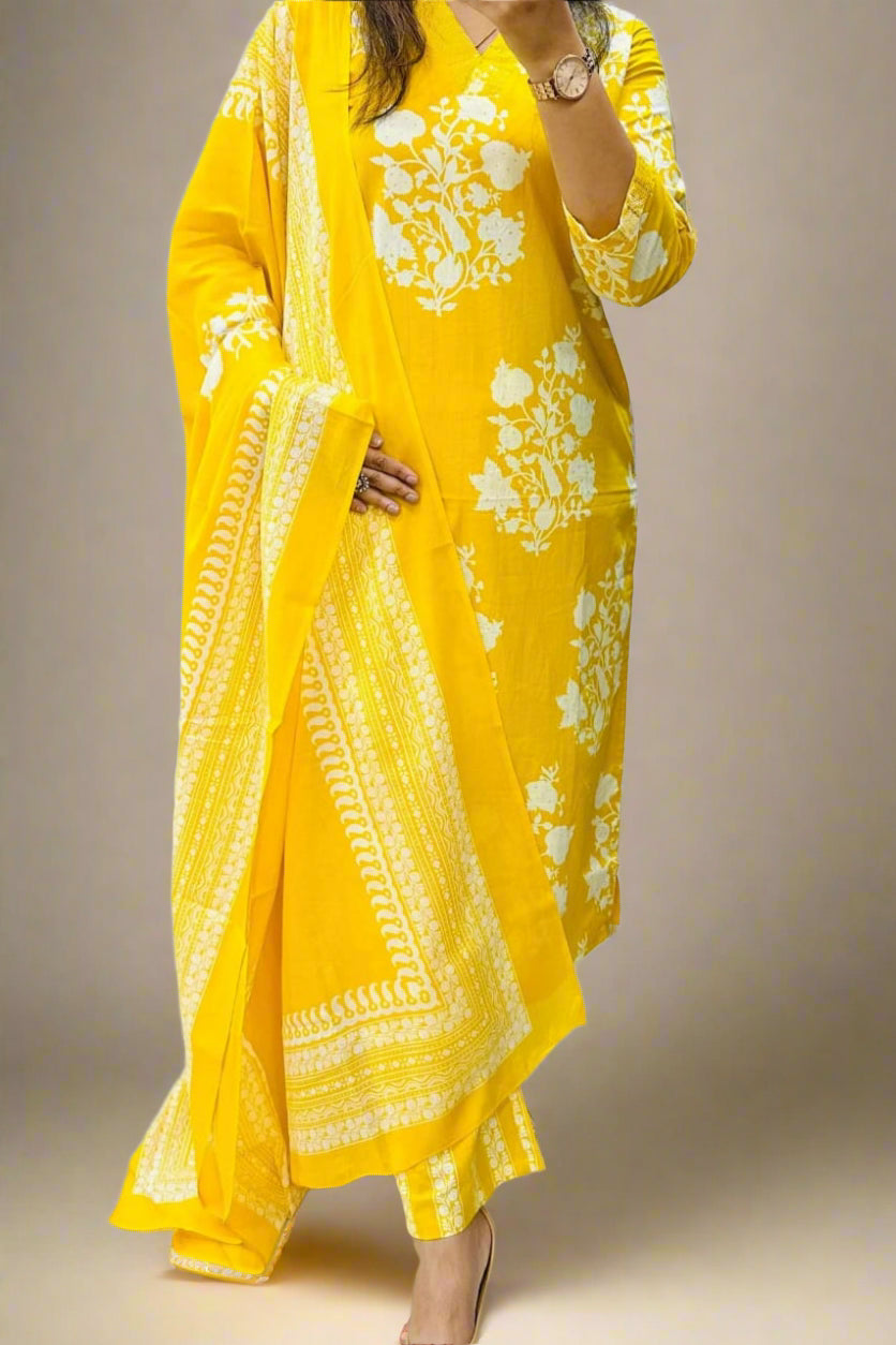 Forever Downstream Cotton Kurti Set