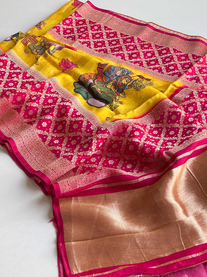 Auspicious Vision Georgette Silk Saree