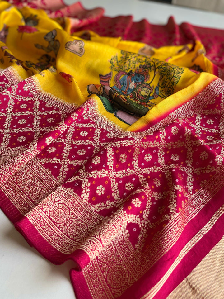 Auspicious Vision Georgette Silk Saree